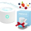 "Commercial fruit and vegetable washing machine cleaning fresh produce"
